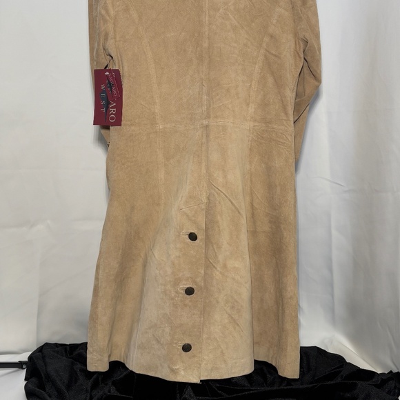Saguaro West fawn suede trench coat NWT sz small - Picture 4 of 5